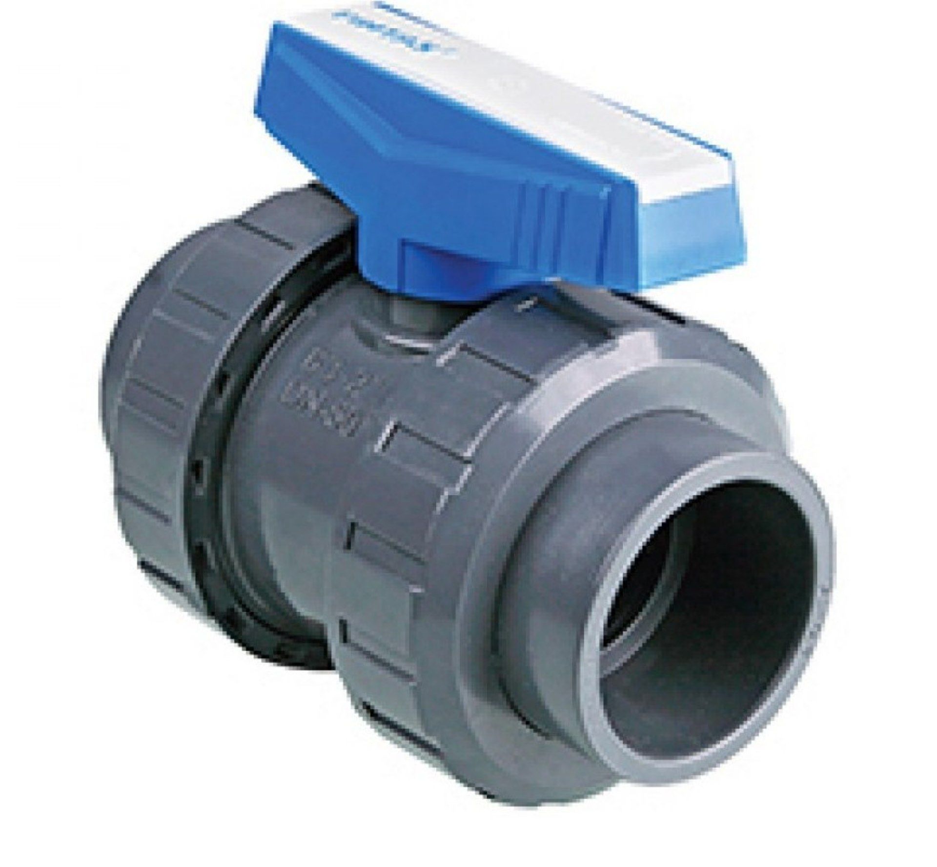 شیر توپی مهره دار چسبی 63 upvc پیمتاش